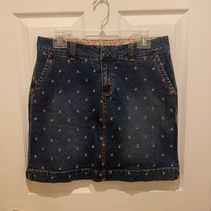 Lilly Pulitzer Strawberry Denim Mini Skirt